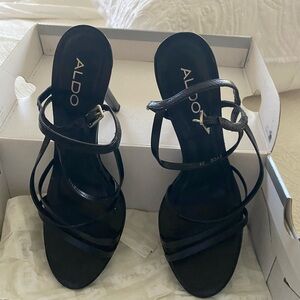 ALDO Elegant Black Strappy Heels